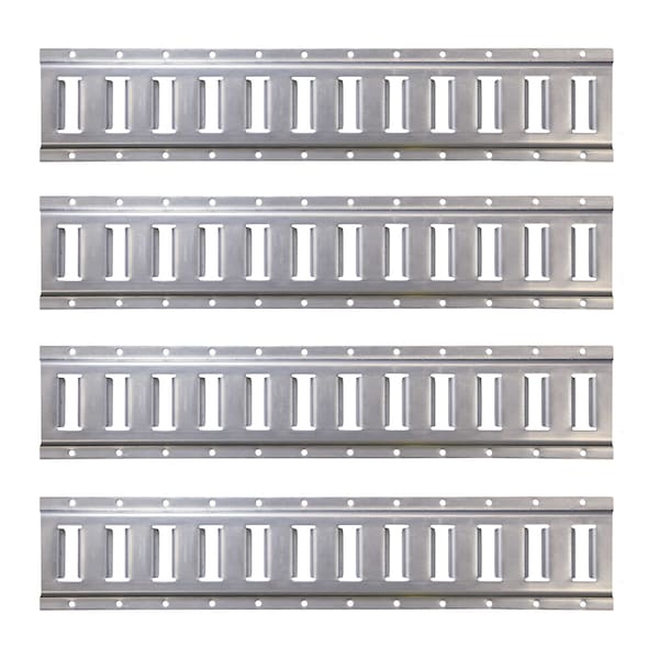 2' Horizontal Galvanized E Track, PK4